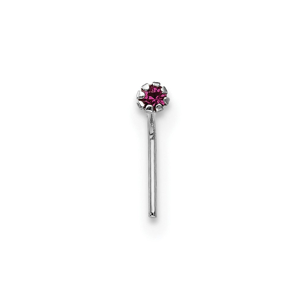 10K White Gold 1.5mm Set Of 3 Cz Nose Studs