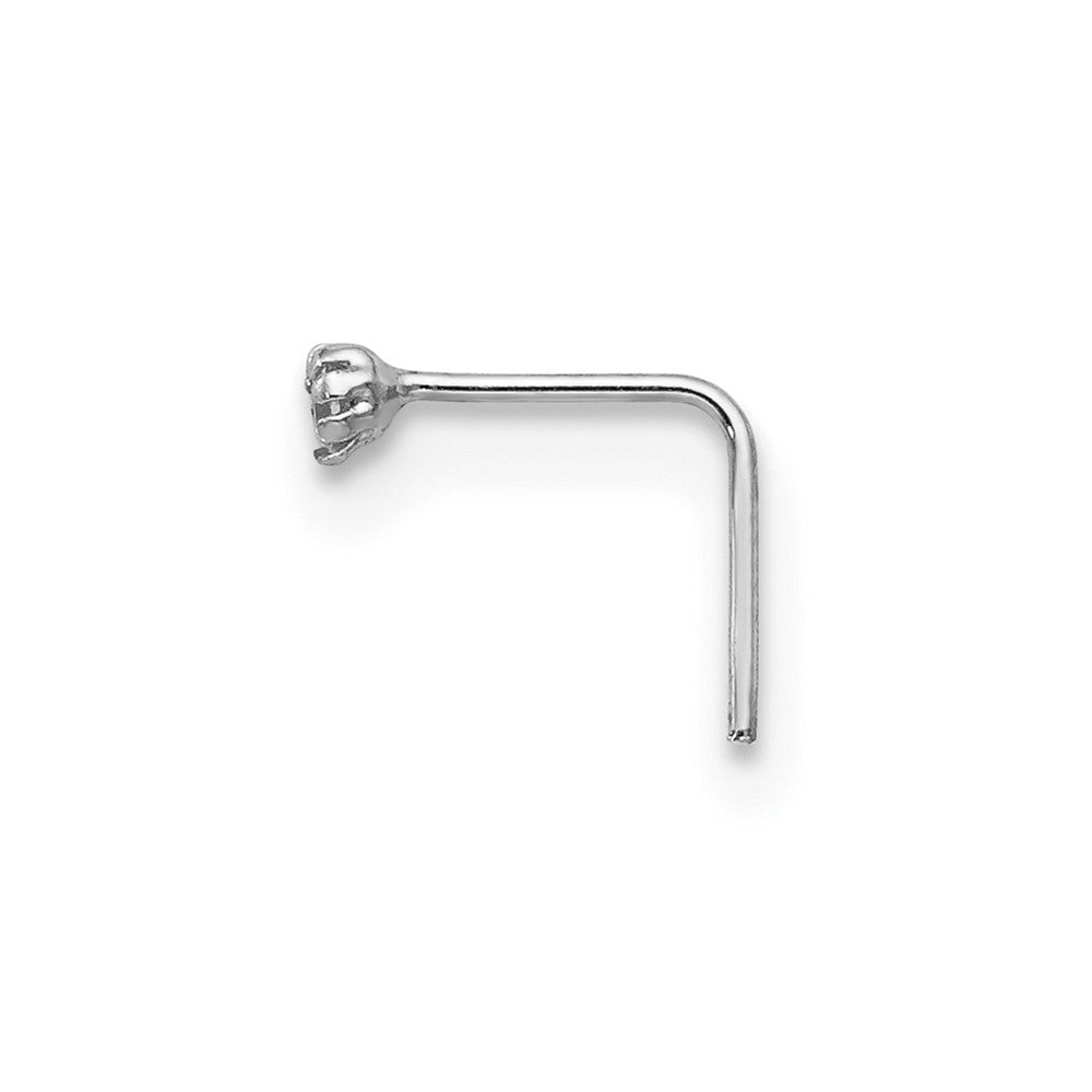 10K White Gold 1.5mm Set Of 3 Cz Nose Studs