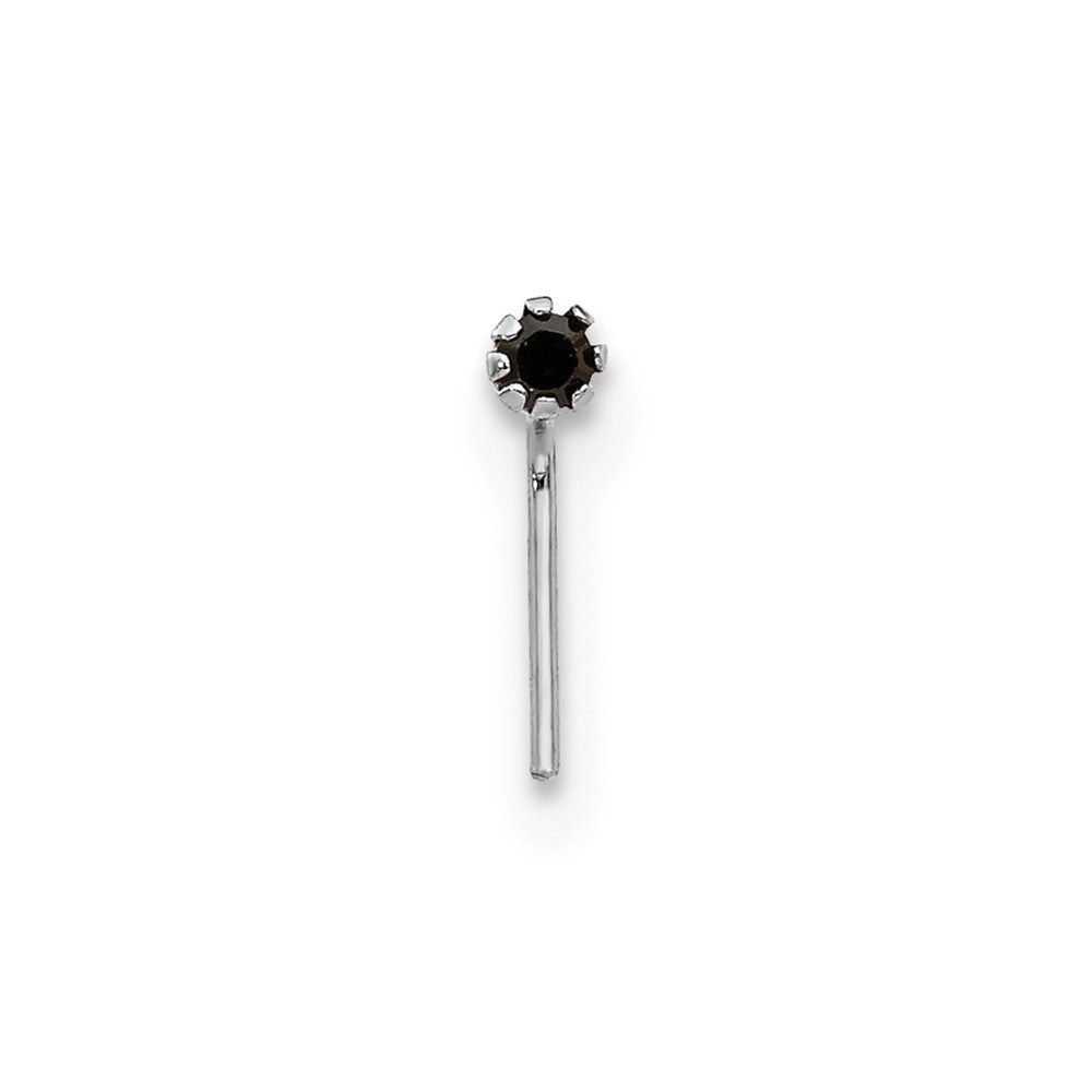 10K White Gold 1.5mm Set Of 3 Cz Nose Studs