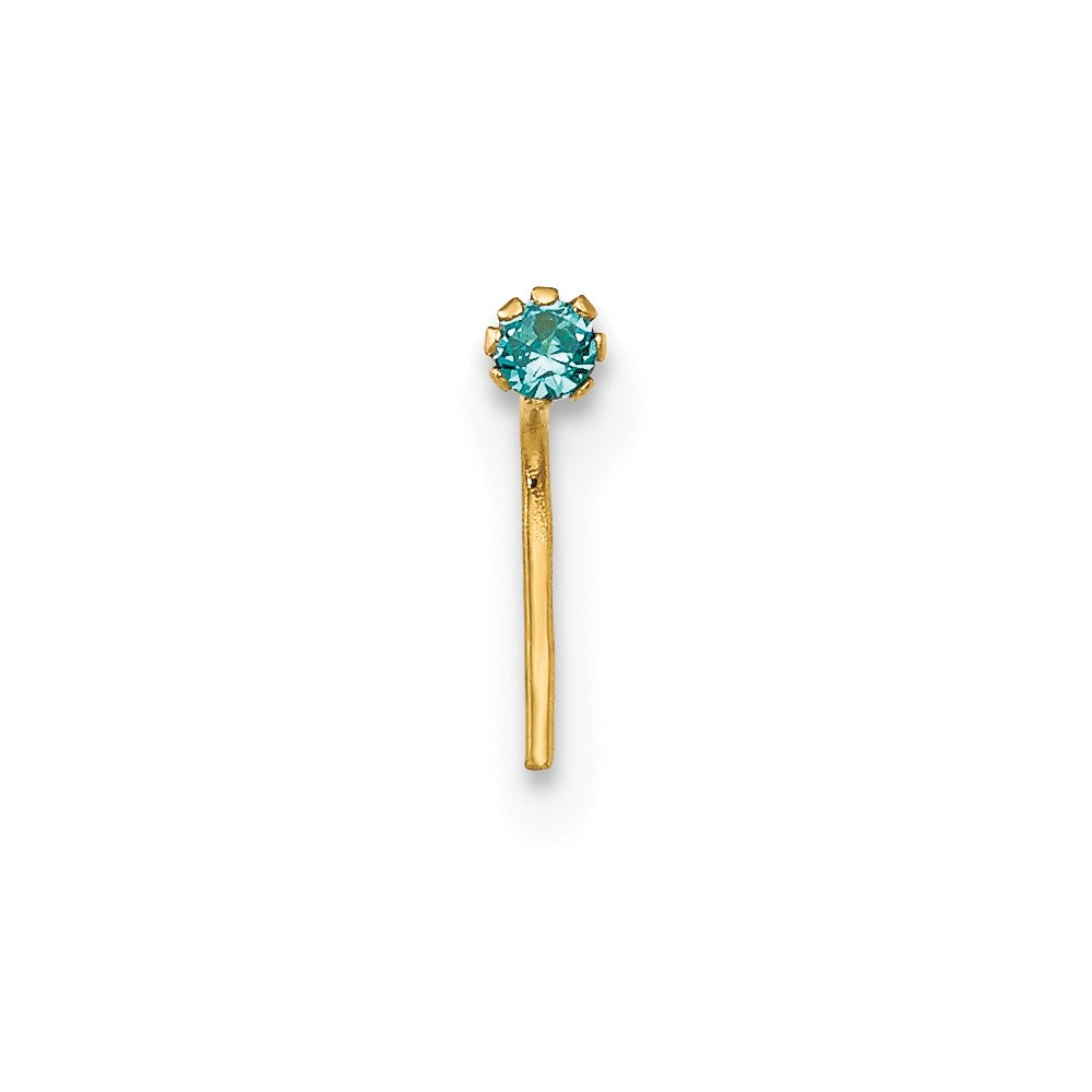 10K Yellow Gold 1.5mm Set Of 3 Cz Nose Studs