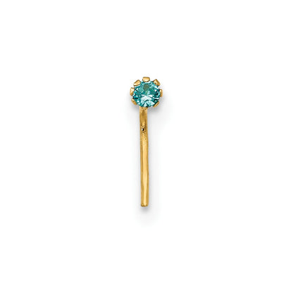 10K Yellow Gold 1.5mm Set Of 3 Cz Nose Studs