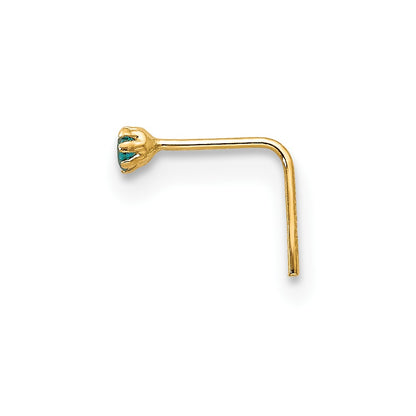 10K Yellow Gold 1.5mm Set Of 3 Cz Nose Studs