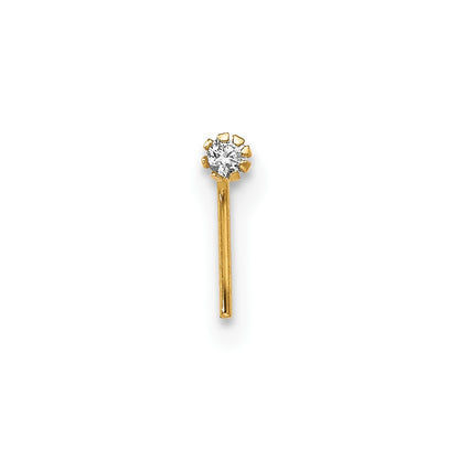10K Yellow Gold 1.5mm Set Of 3 Cz Nose Studs
