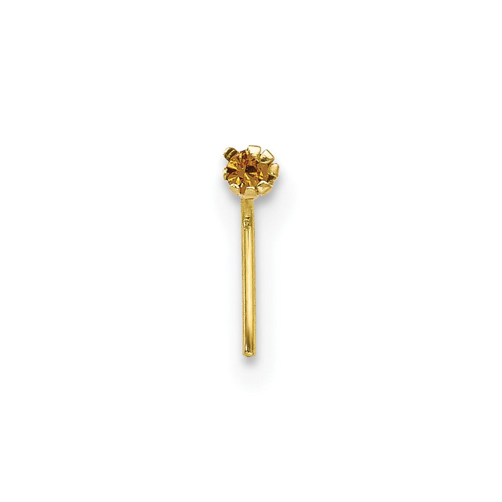10K Yellow Gold 1.5mm Set Of 3 Cz Nose Studs