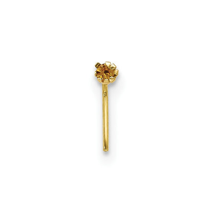 10K Yellow Gold 1.5mm Set Of 3 Cz Nose Studs