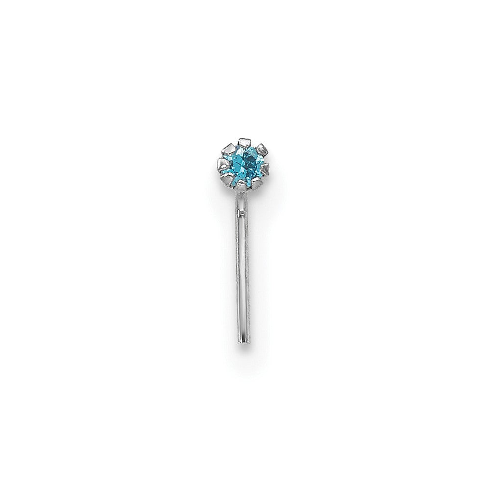 10K White Gold 1.5mm Set Of 3 Cz Nose Studs