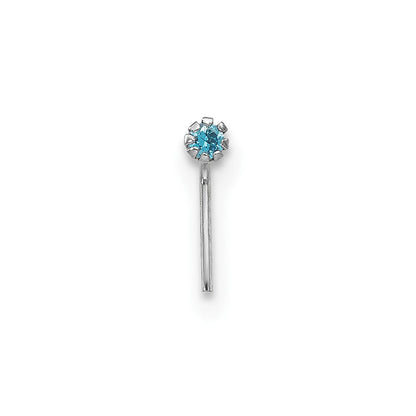 10K White Gold 1.5mm Set Of 3 Cz Nose Studs