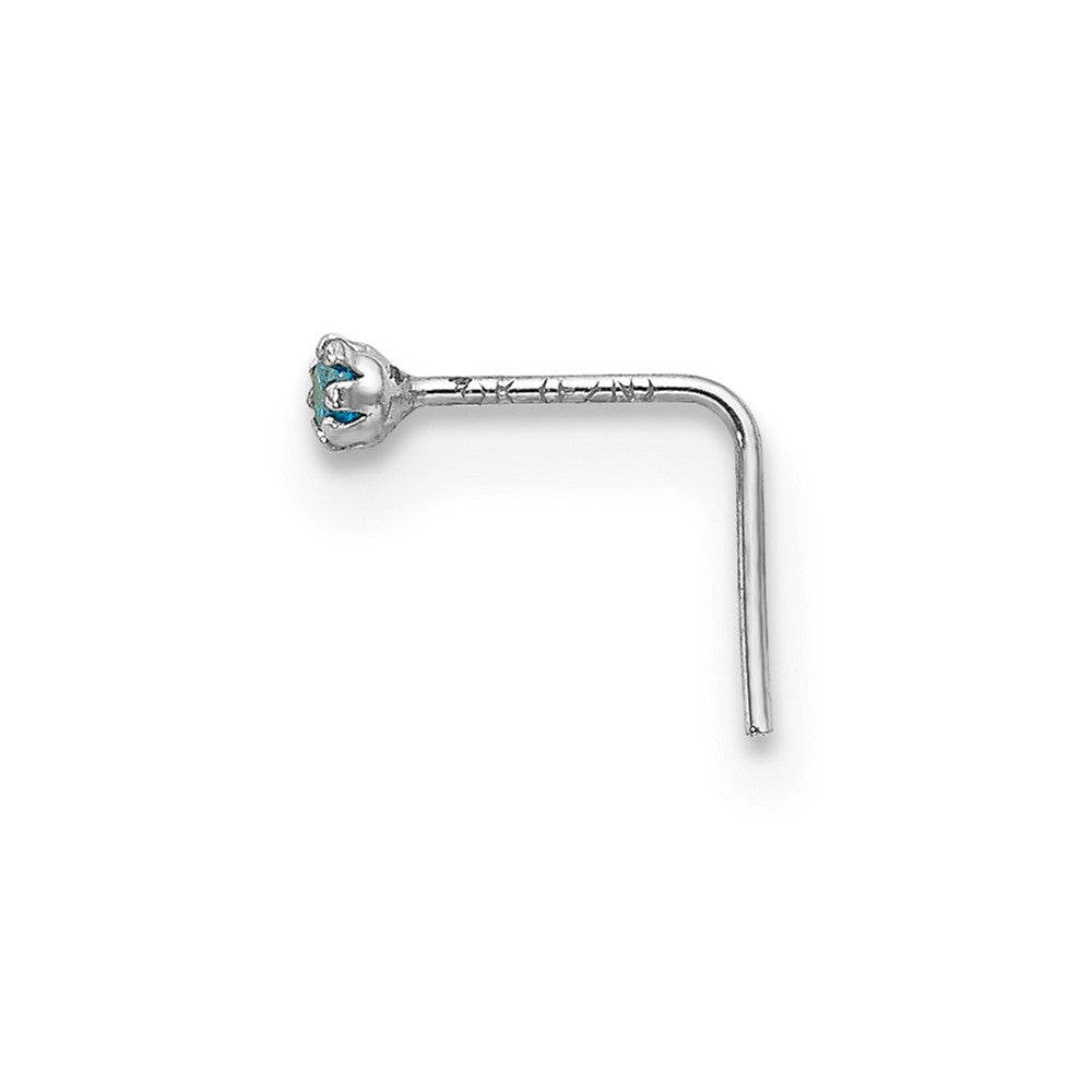 10K White Gold 1.5mm Set Of 3 Cz Nose Studs
