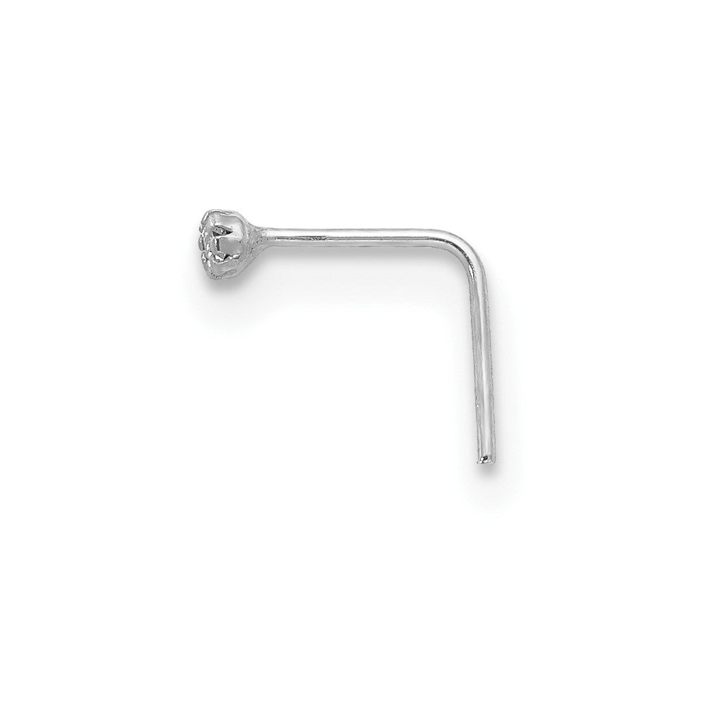 10K White Gold 1.5mm Set Of 3 Cz Nose Studs