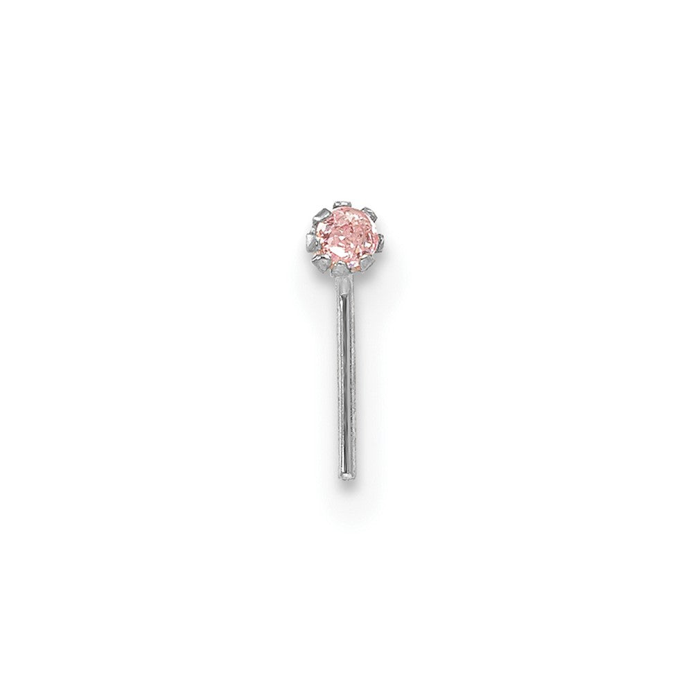 10K White Gold 1.5mm Set Of 3 Cz Nose Studs