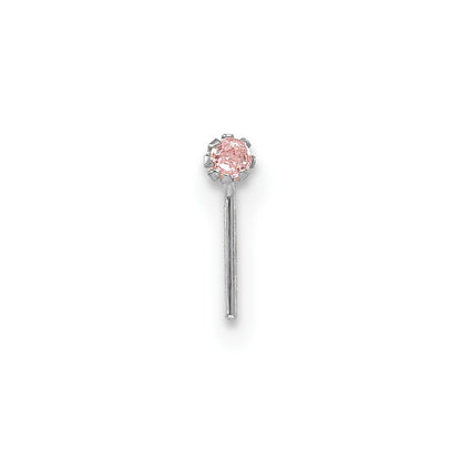 10K White Gold 1.5mm Set Of 3 Cz Nose Studs