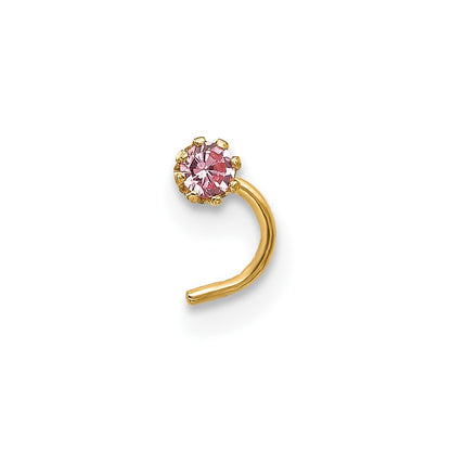 10K Yellow Gold Set Of 3 Cz Nose Studs