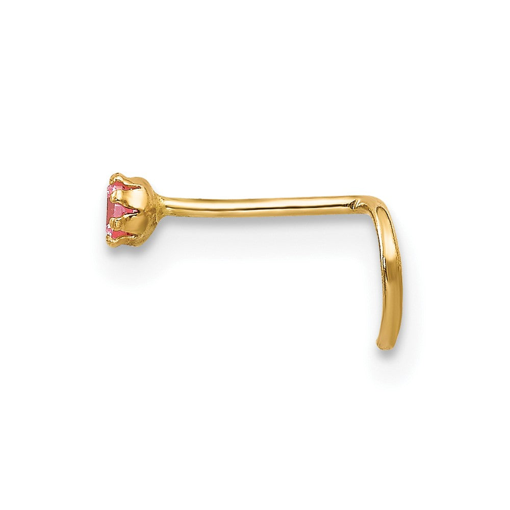 10K Yellow Gold Set Of 3 Cz Nose Studs
