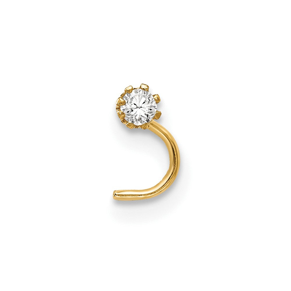 10K Yellow Gold Set Of 3 Cz Nose Studs