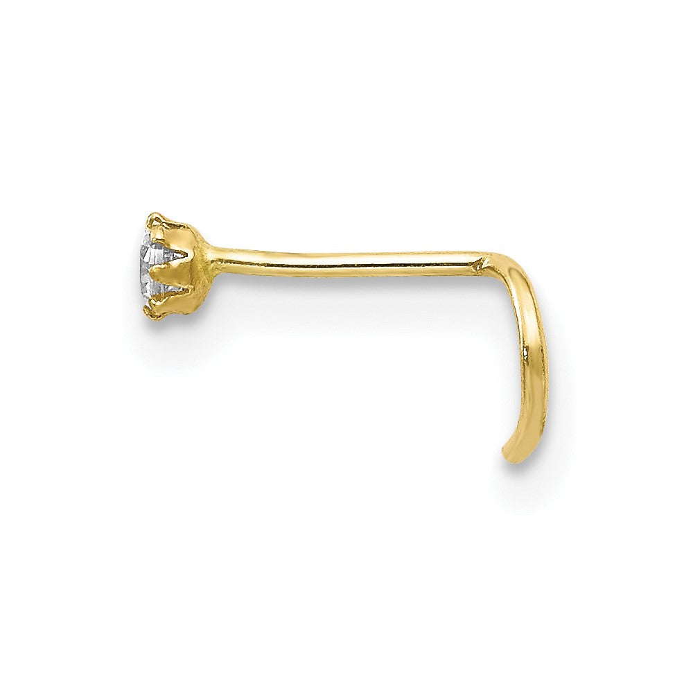 10K Yellow Gold Set Of 3 Cz Nose Studs