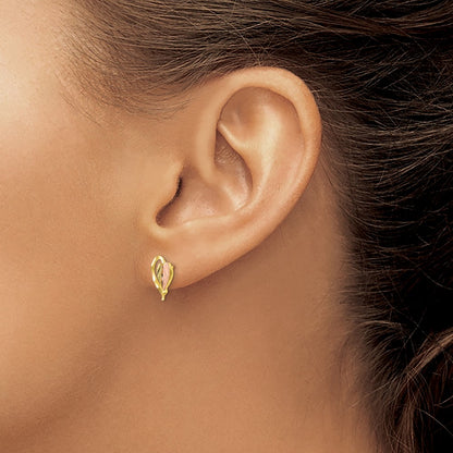 10k Tri Color Tri-color Black Hills Gold Post Earrings