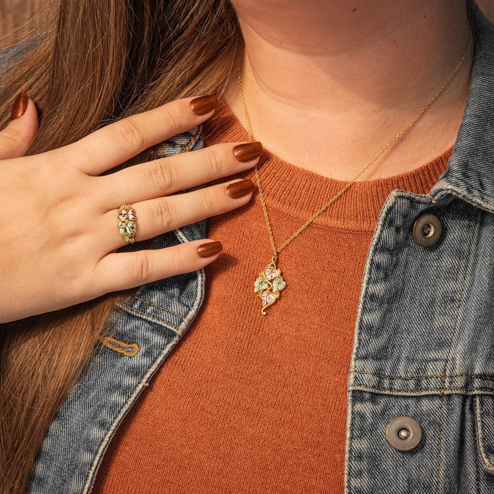 10k Tri Color Tri-color Black Hills Gold Necklace