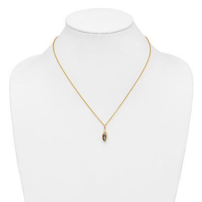10k Tri Color Tri-color Black Hills Gold Mystic Topaz Necklace