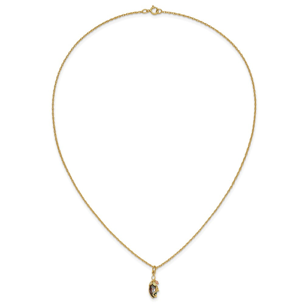 10k Tri Color Tri-color Black Hills Gold Mystic Topaz Necklace