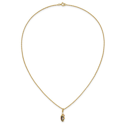 10k Tri Color Tri-color Black Hills Gold Mystic Topaz Necklace