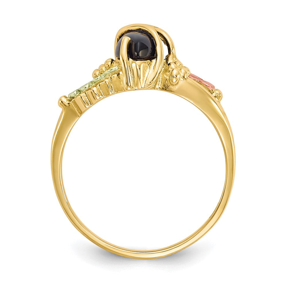 10k Tri Color Tri-color Black Hills Gold Onyx Ring