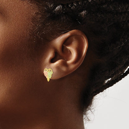 10k Tri Color Tri-Color Black Hills Gold Post Earrings