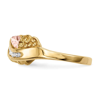 10k Tri Color Tri-Color Black Hills Gold Diamond Ring
