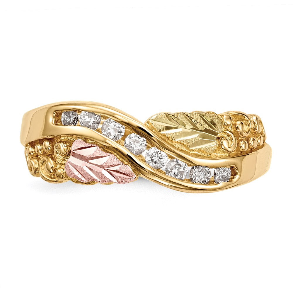 10k Tri Color Tri-Color Black Hills Gold Diamond Ring