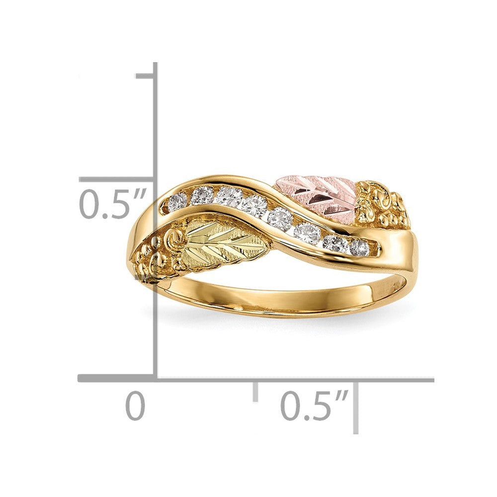 10k Tri Color Tri-Color Black Hills Gold Diamond Ring