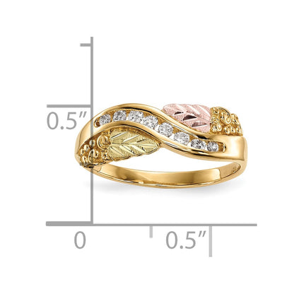 10k Tri Color Tri-Color Black Hills Gold Diamond Ring