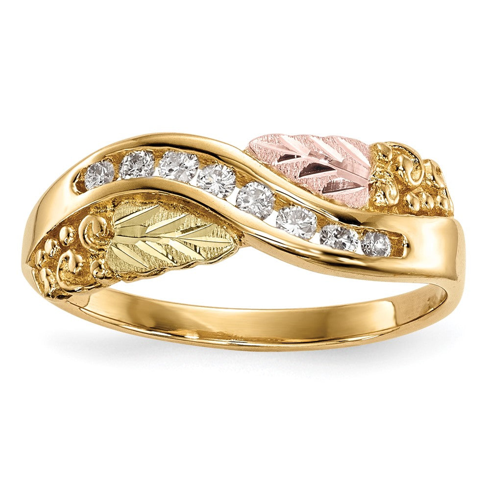 10k Tri Color Tri-Color Black Hills Gold Diamond Ring