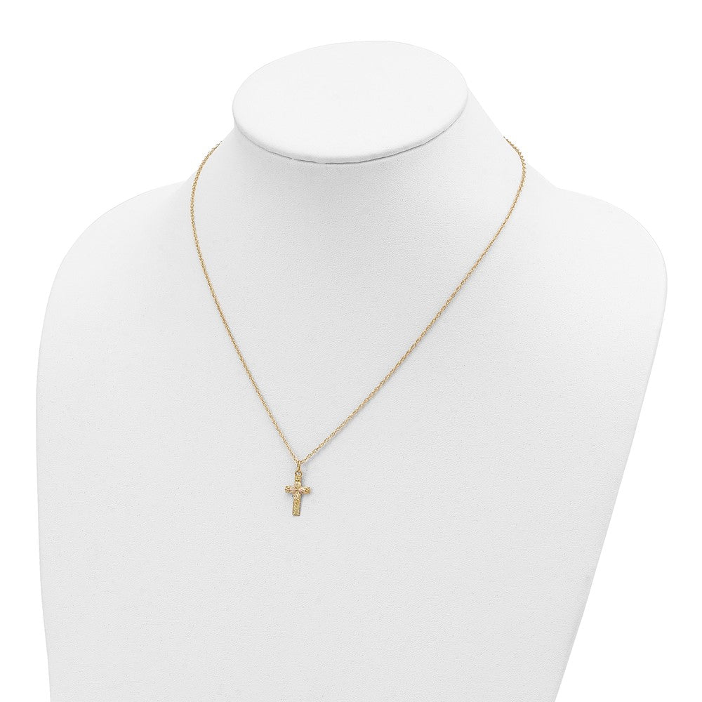 10k Tri Color Tri-Color Black Hills Gold Cross Necklace