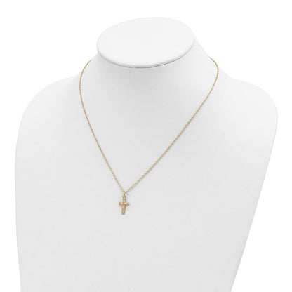 10k Tri Color Tri-Color Black Hills Gold Cross Necklace