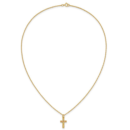 10k Tri Color Tri-Color Black Hills Gold Cross Necklace