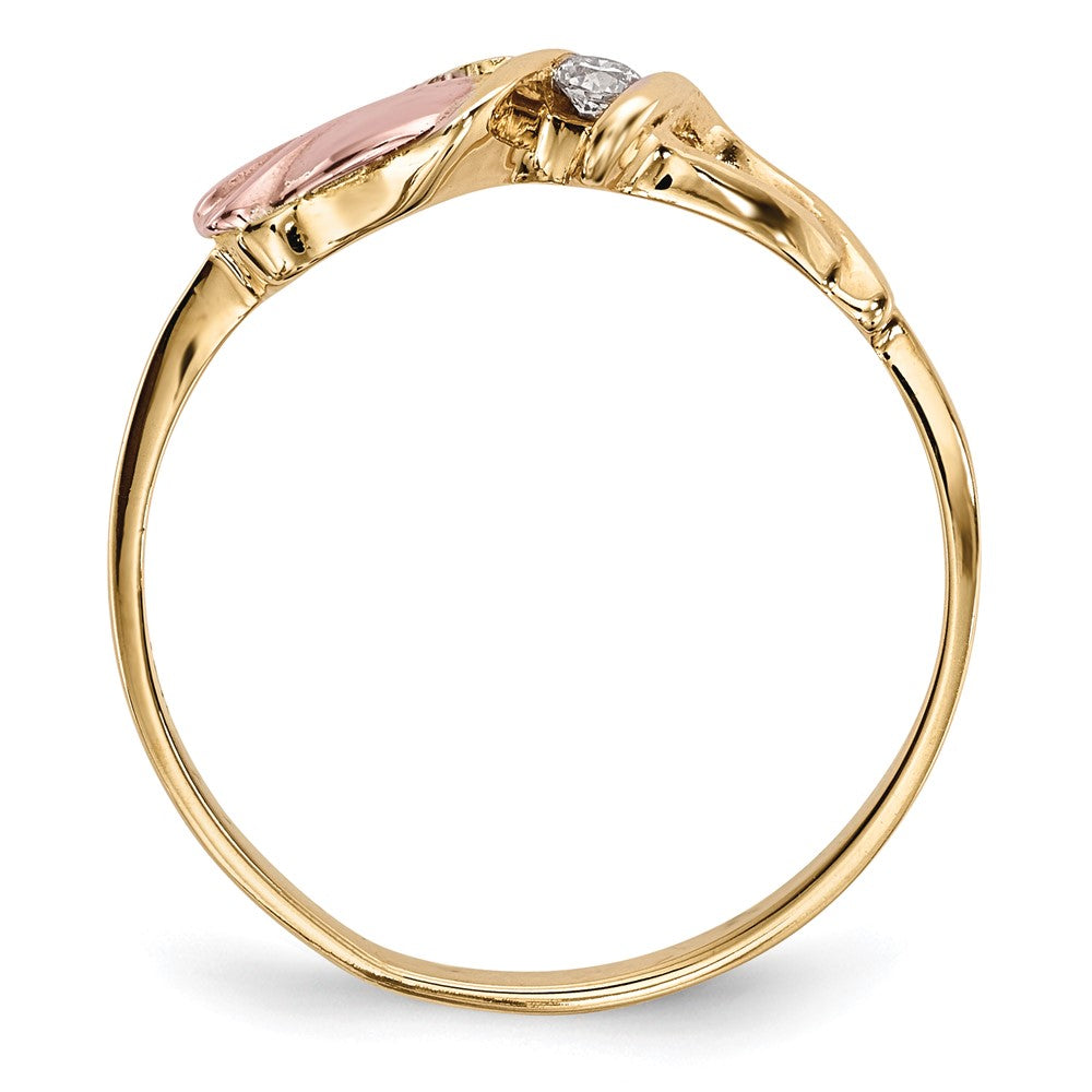 10k Tri Color Tri-Color Black Hills Gold Diamond Ring