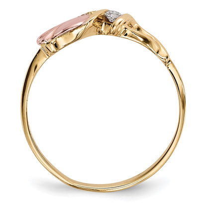 10k Tri Color Tri-Color Black Hills Gold Diamond Ring