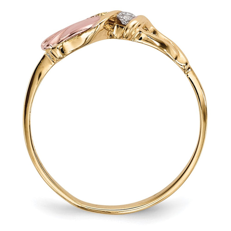 10k Tri Color Tri-Color Black Hills Gold Diamond Ring