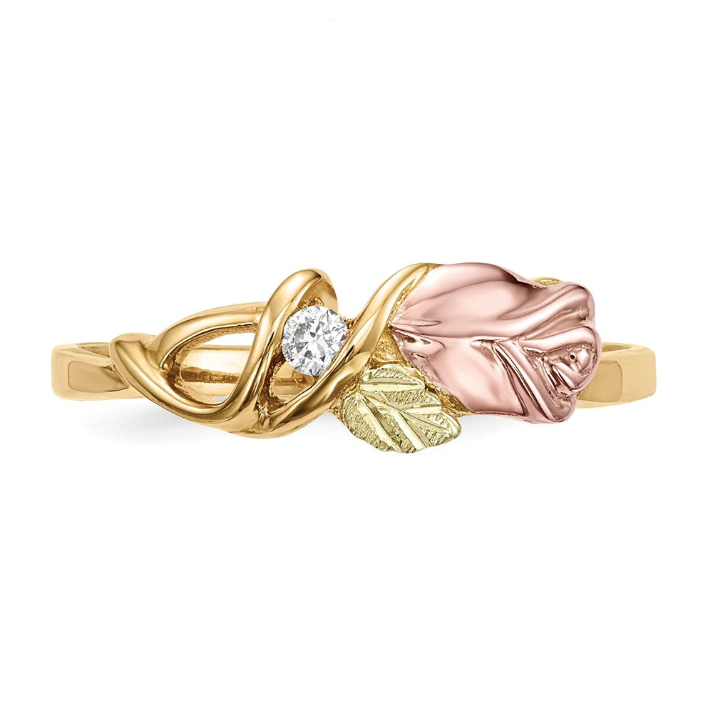 10k Tri Color Tri-Color Black Hills Gold Diamond Ring