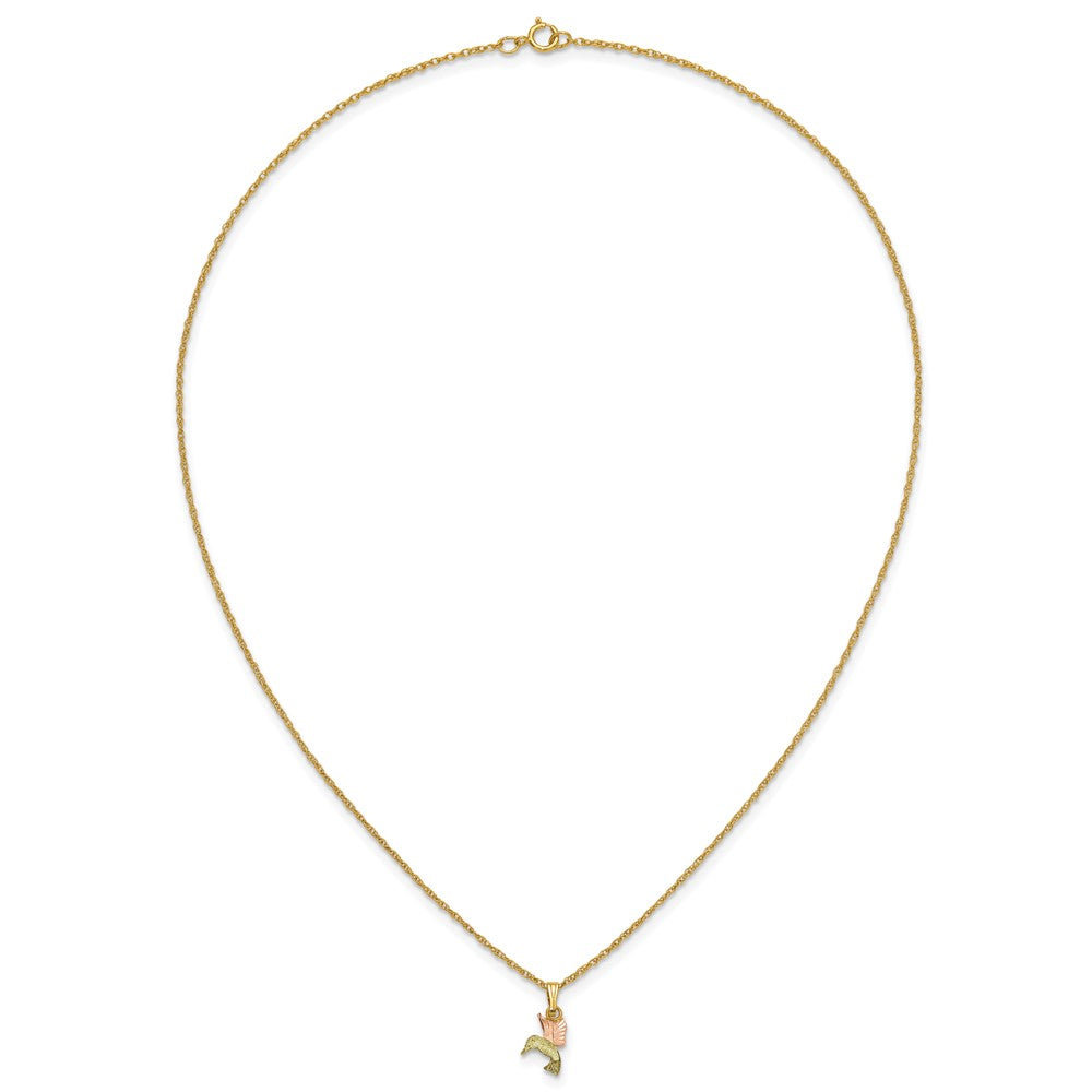 10k Tri Color Tri-Color Black Hills Gold Hummingbird Necklace
