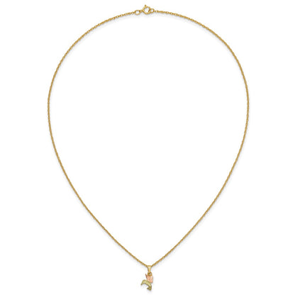 10k Tri Color Tri-Color Black Hills Gold Hummingbird Necklace
