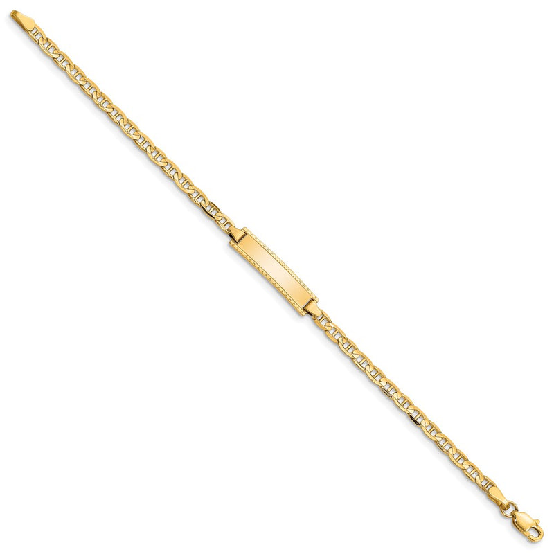 10k Yellow Gold Anchor Link ID Bracelet
