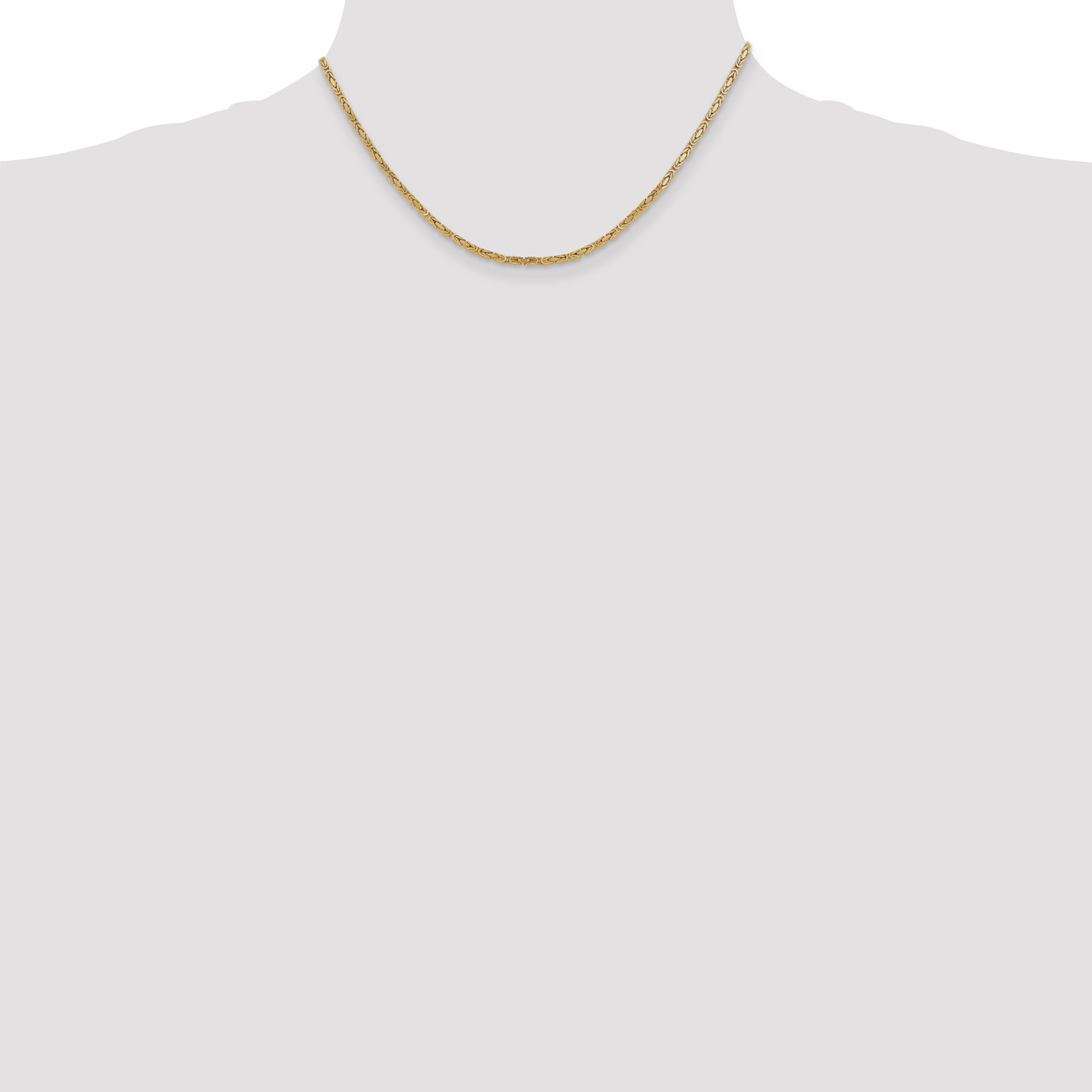 10K Yellow Gold 10K 2mm Byzantine Chain
