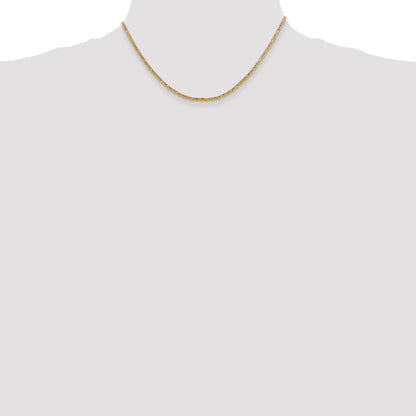 10K Yellow Gold 10K 2mm Byzantine Chain