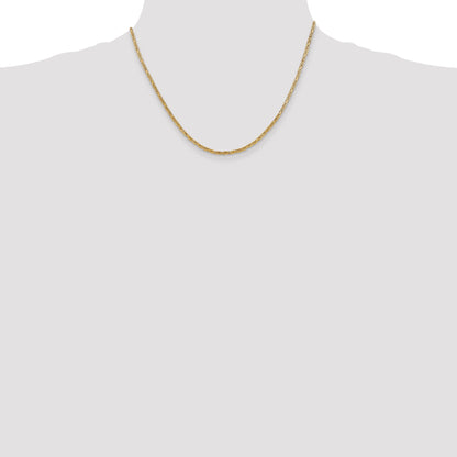 10K Yellow Gold 10K 2mm Byzantine Chain