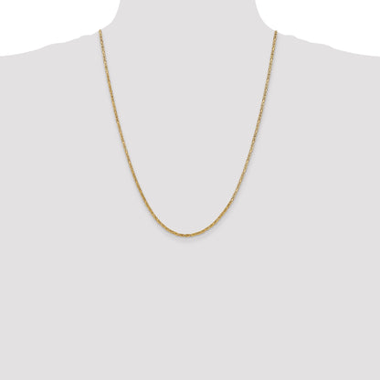 10K Yellow Gold 10K 2mm Byzantine Chain