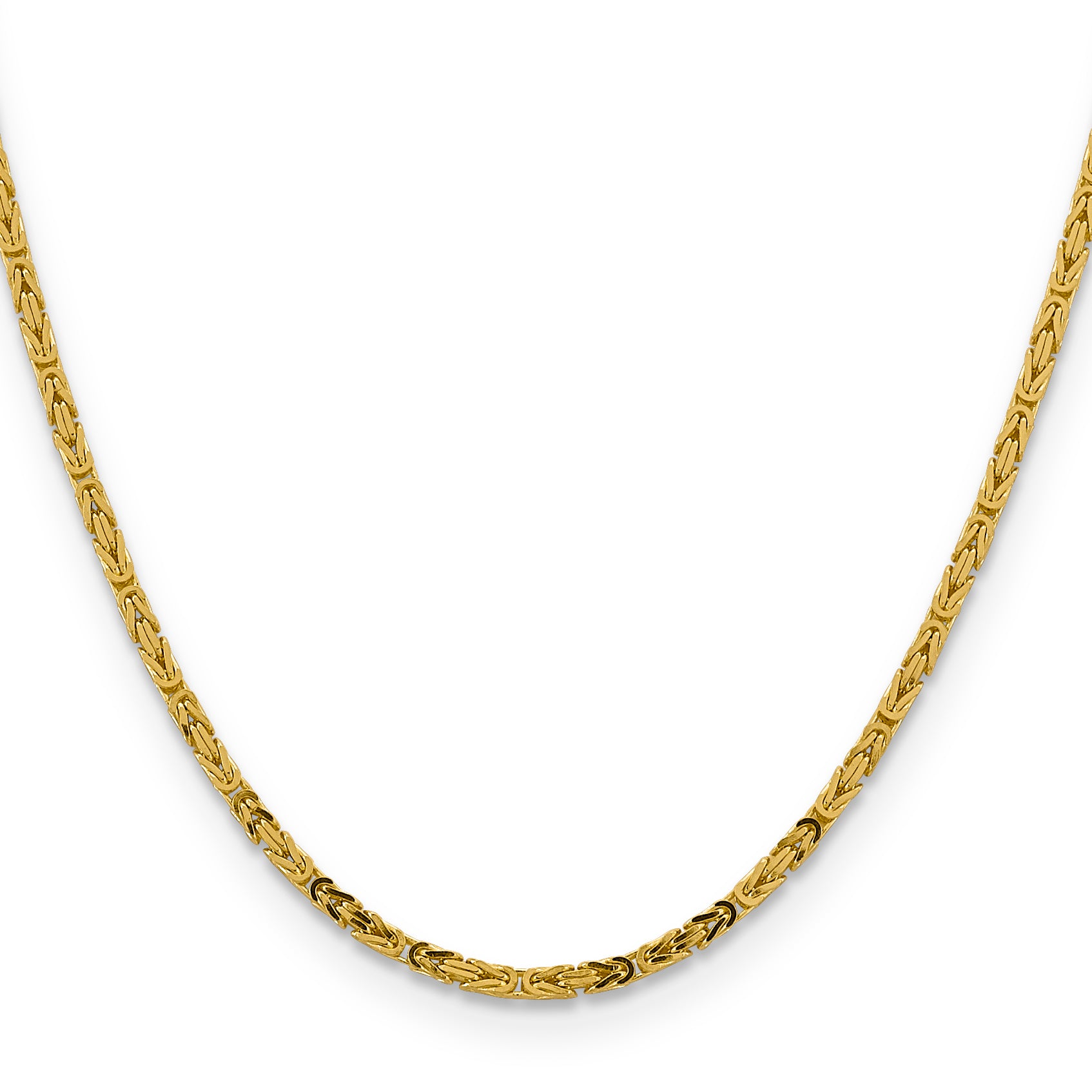 10K Yellow Gold 10K 2.5mm Byzantine Chain
