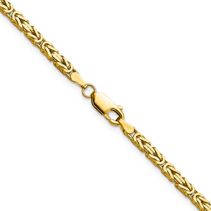 10K Yellow Gold 10K 2.5mm Byzantine Chain