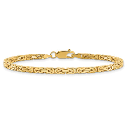 10K Yellow Gold 10K 2.5mm Byzantine Chain