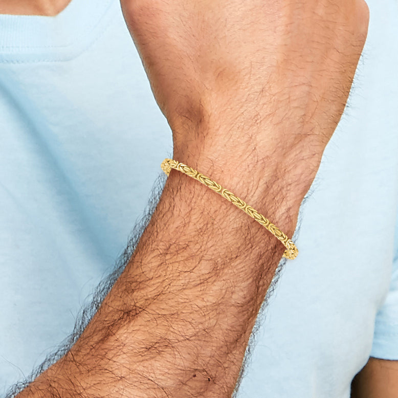 10K Yellow Gold 10K 2.5mm Byzantine Chain