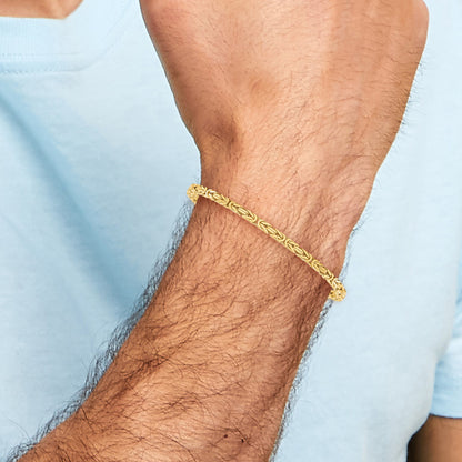10K Yellow Gold 10K 2.5mm Byzantine Chain